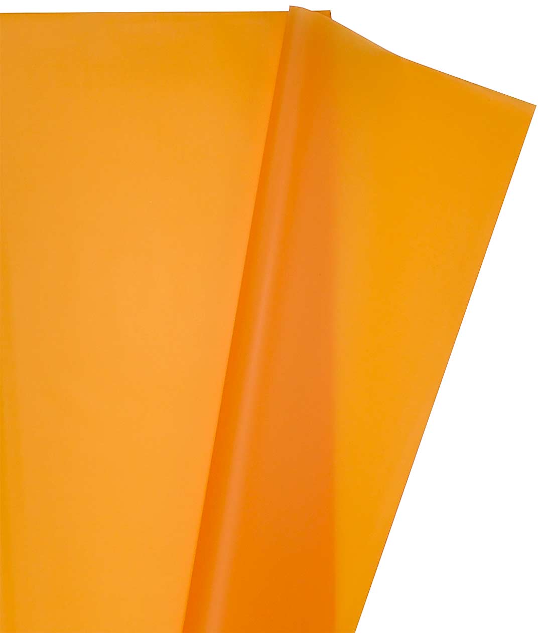 Изображение Однотонна матова плівка для квітів оранжева у листах 20 шт.
