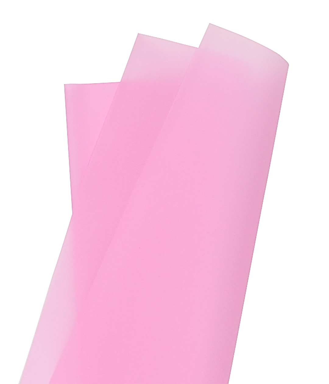 Изображение Однотонная матовая пленка для цветов розовая в листах 20 шт.