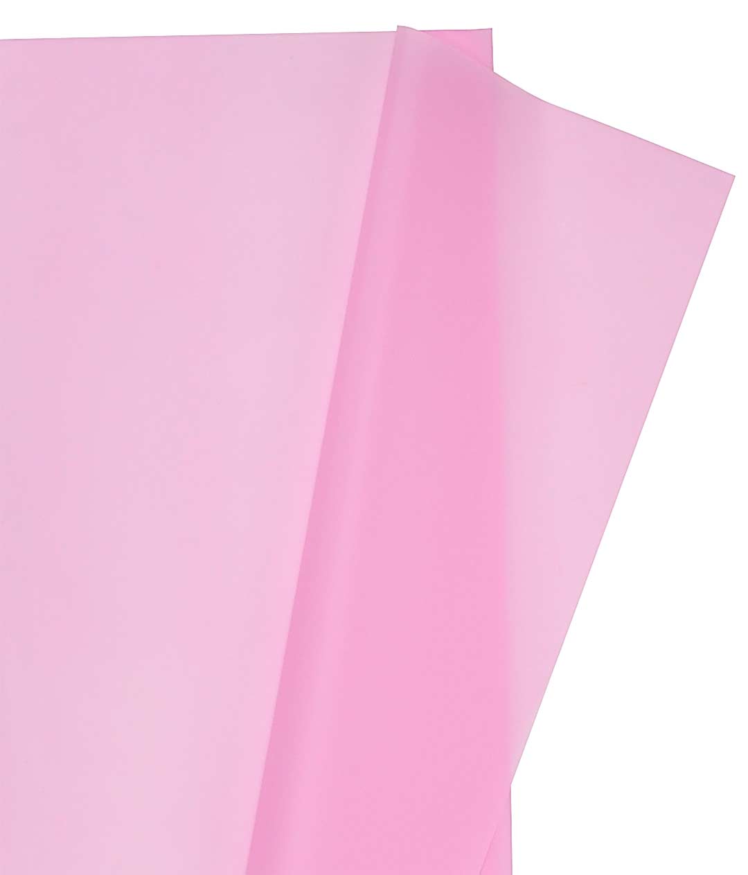 Изображение Однотонна матова плівка для квітів рожева у листах 20 шт.