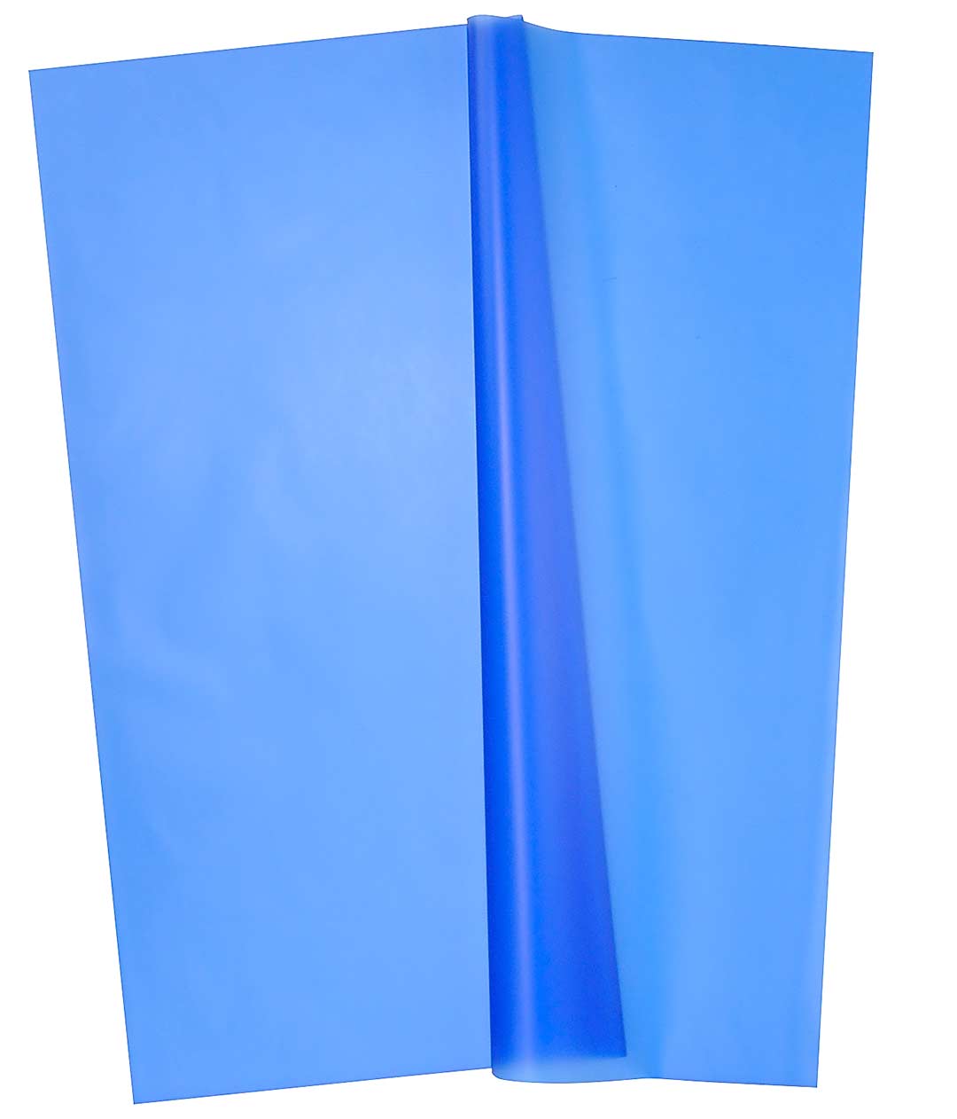 Изображение Однотонная матовая пленка для цветов синяя в листах 20 шт.