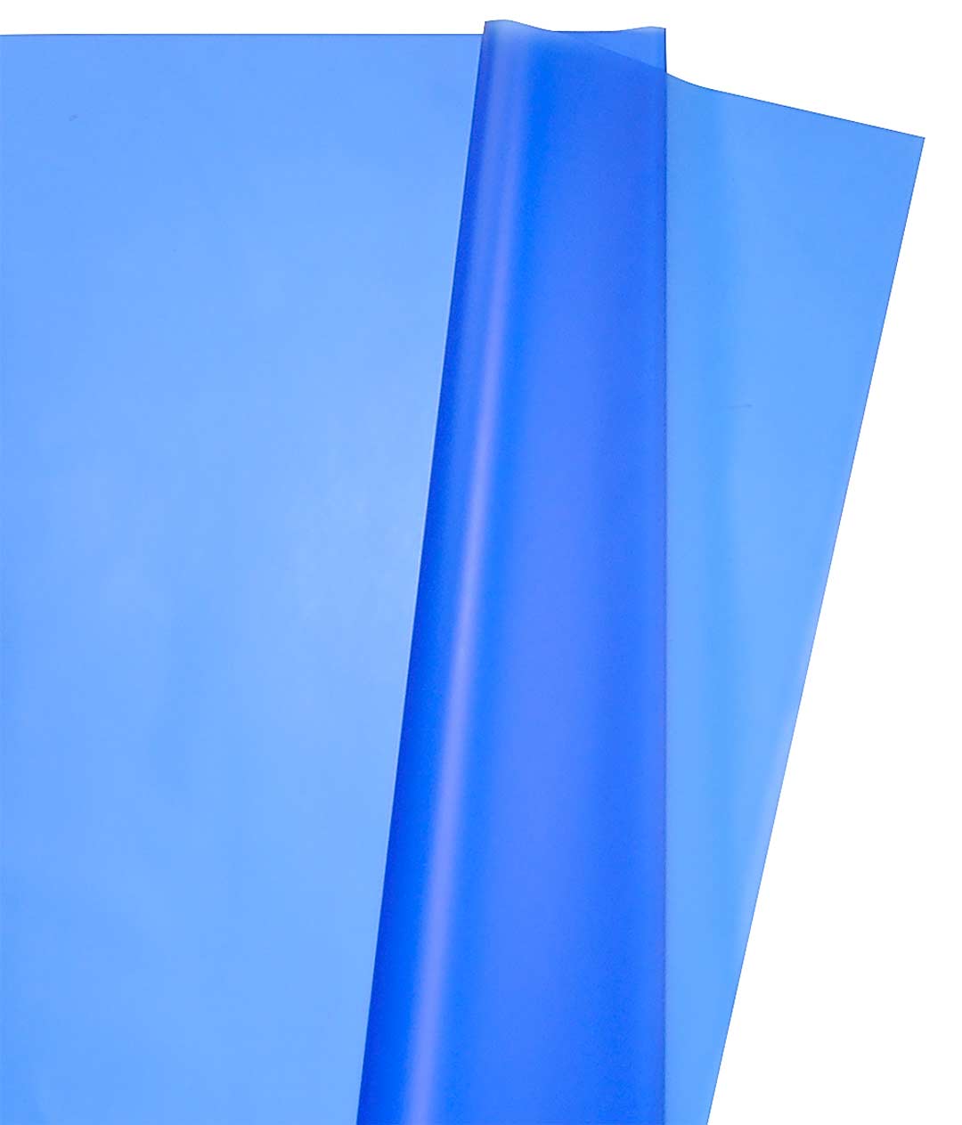 Изображение Однотонная матовая пленка для цветов синяя в листах 20 шт.