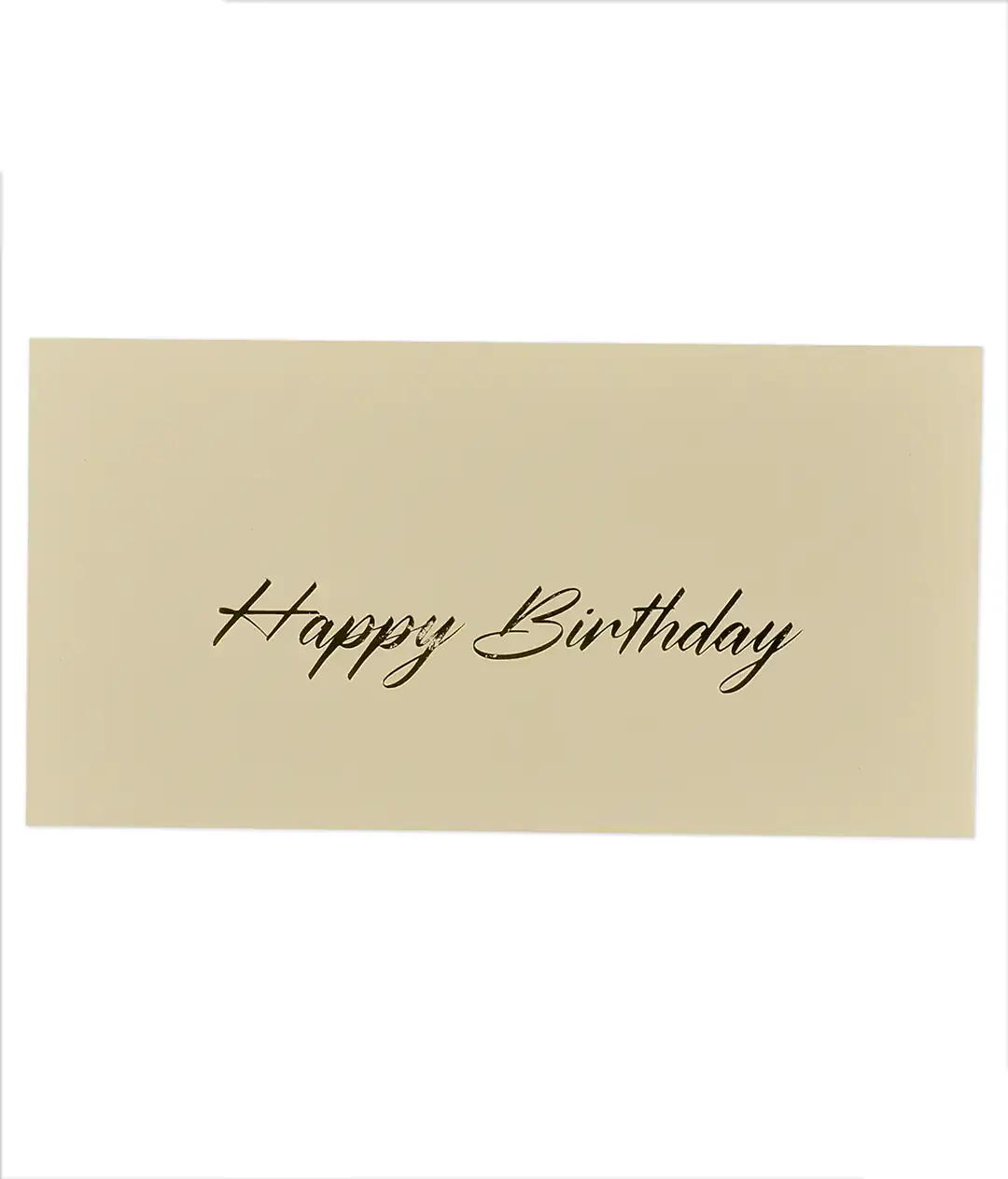 Изображение Конверт для денег с тиснением «Happy birthday» бежевый