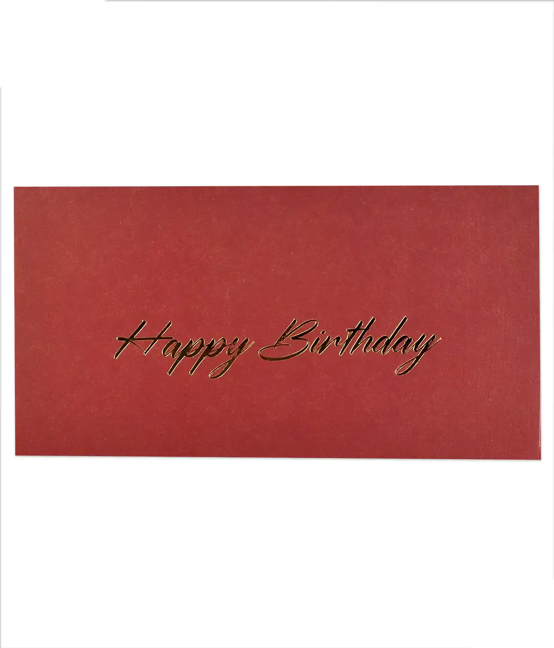 Изображение Конверт для денег с тиснением «Happy birthday» бордо