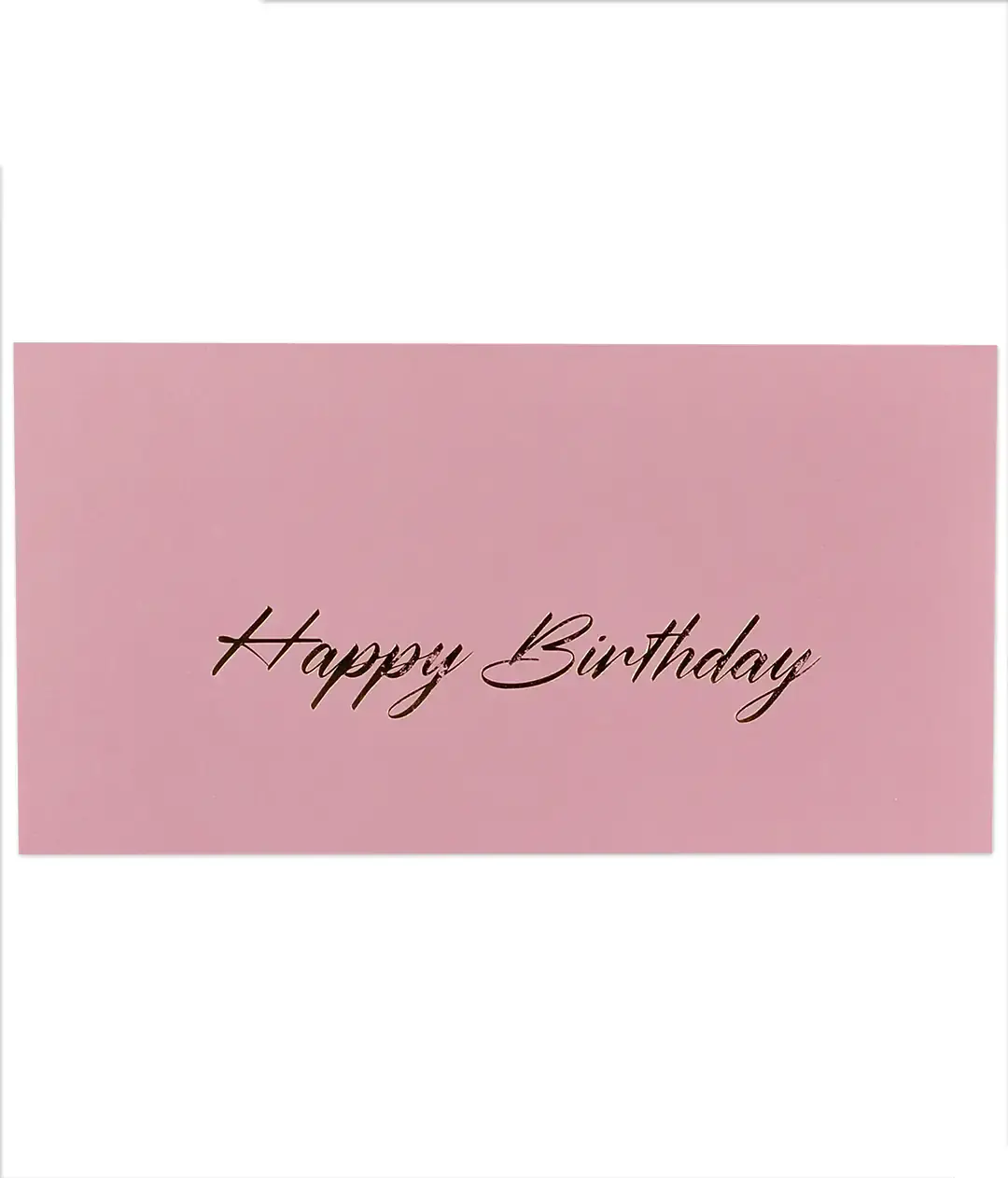 Конверт для денег с тиснением «Happy birthday» розовый