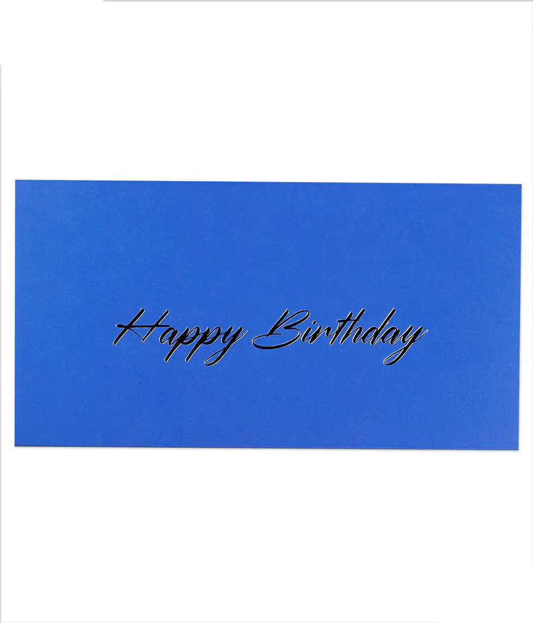 Конверт для денег с тиснением «Happy birthday» синый