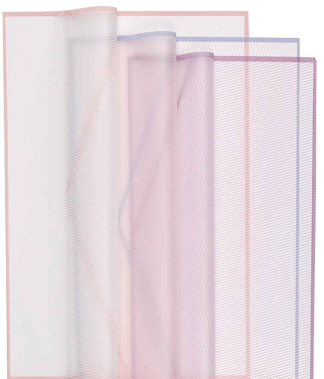 Калька для квітів «At the touch...» White-Pink Edge  20 шт.