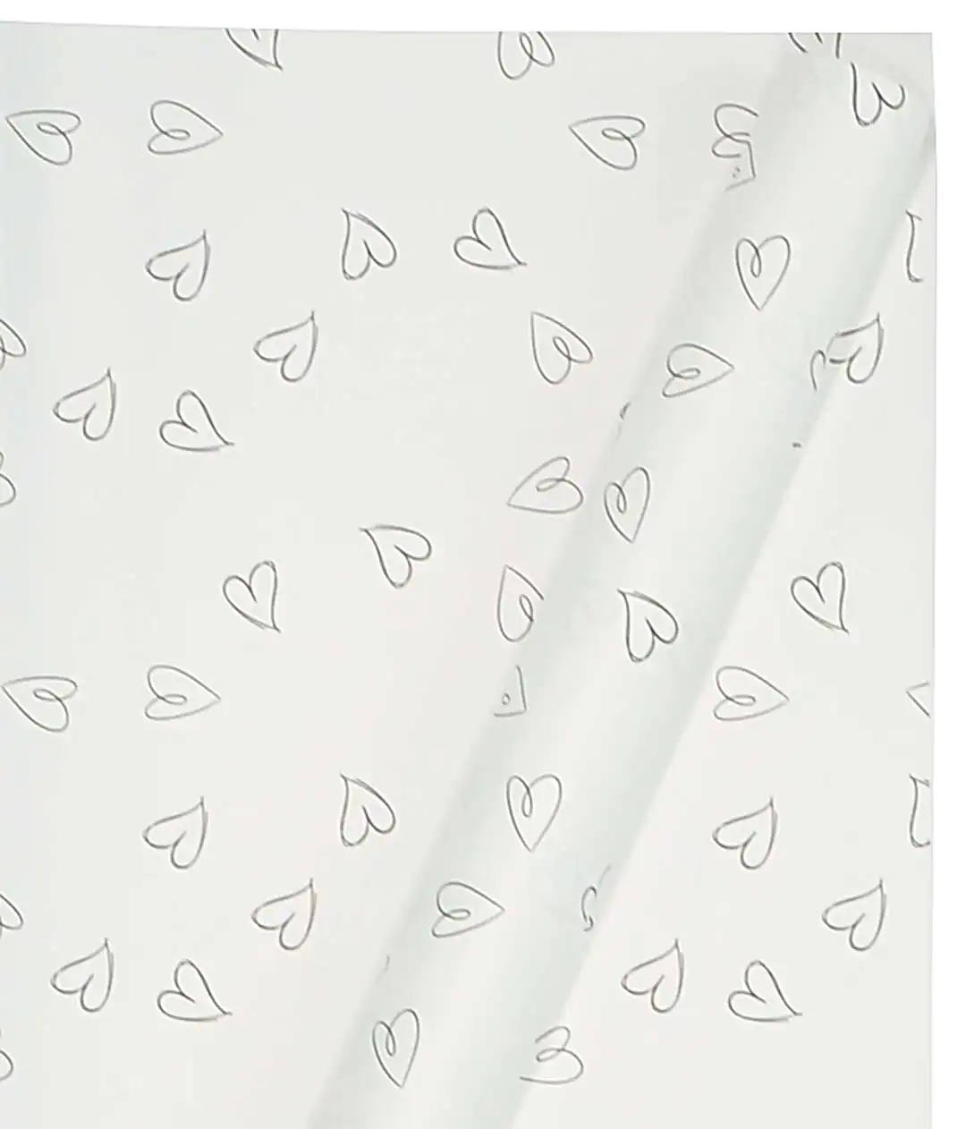 Изображение Плёнка в листах для цветов белая «Сердца» 20 шт.