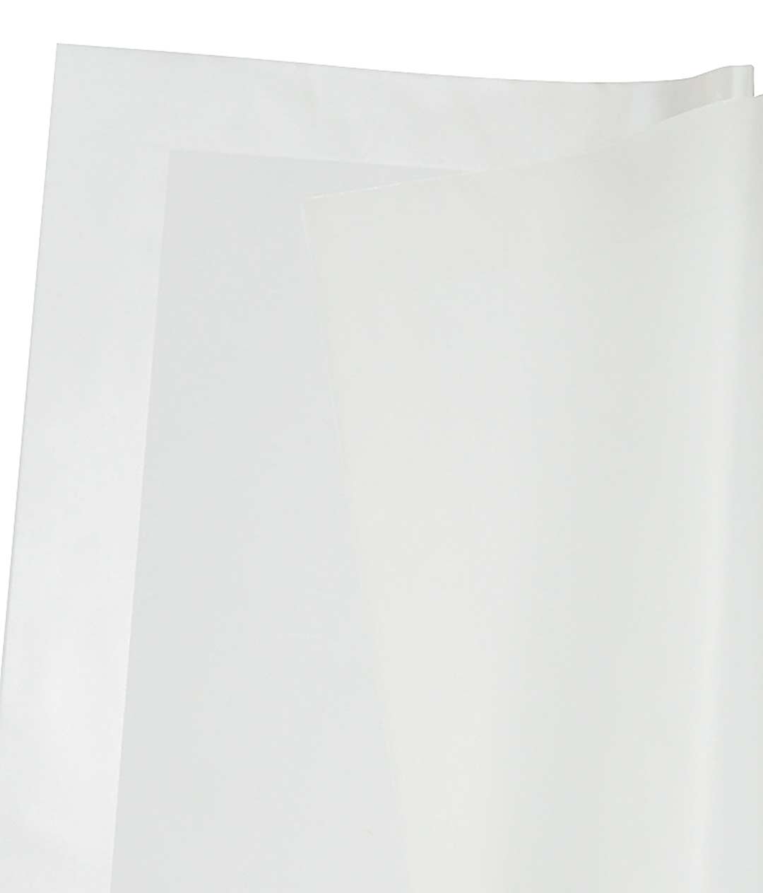 Изображение Плёнка в листах для цветов белая «Кант широкий перламутр» 20 шт.