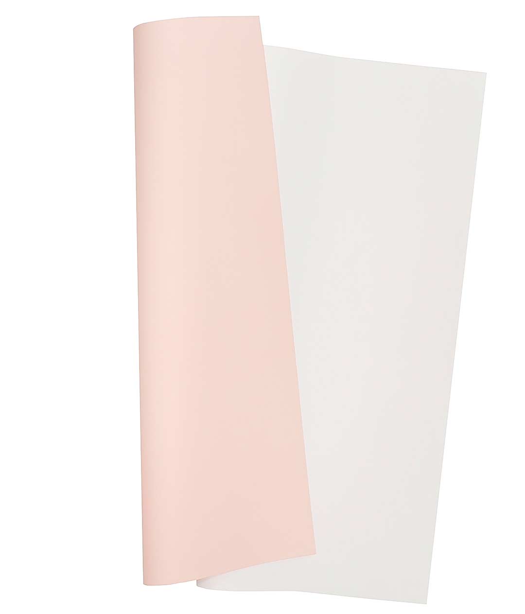 Изображение Плівка в листах для квітів рожева - блідо-рожева 