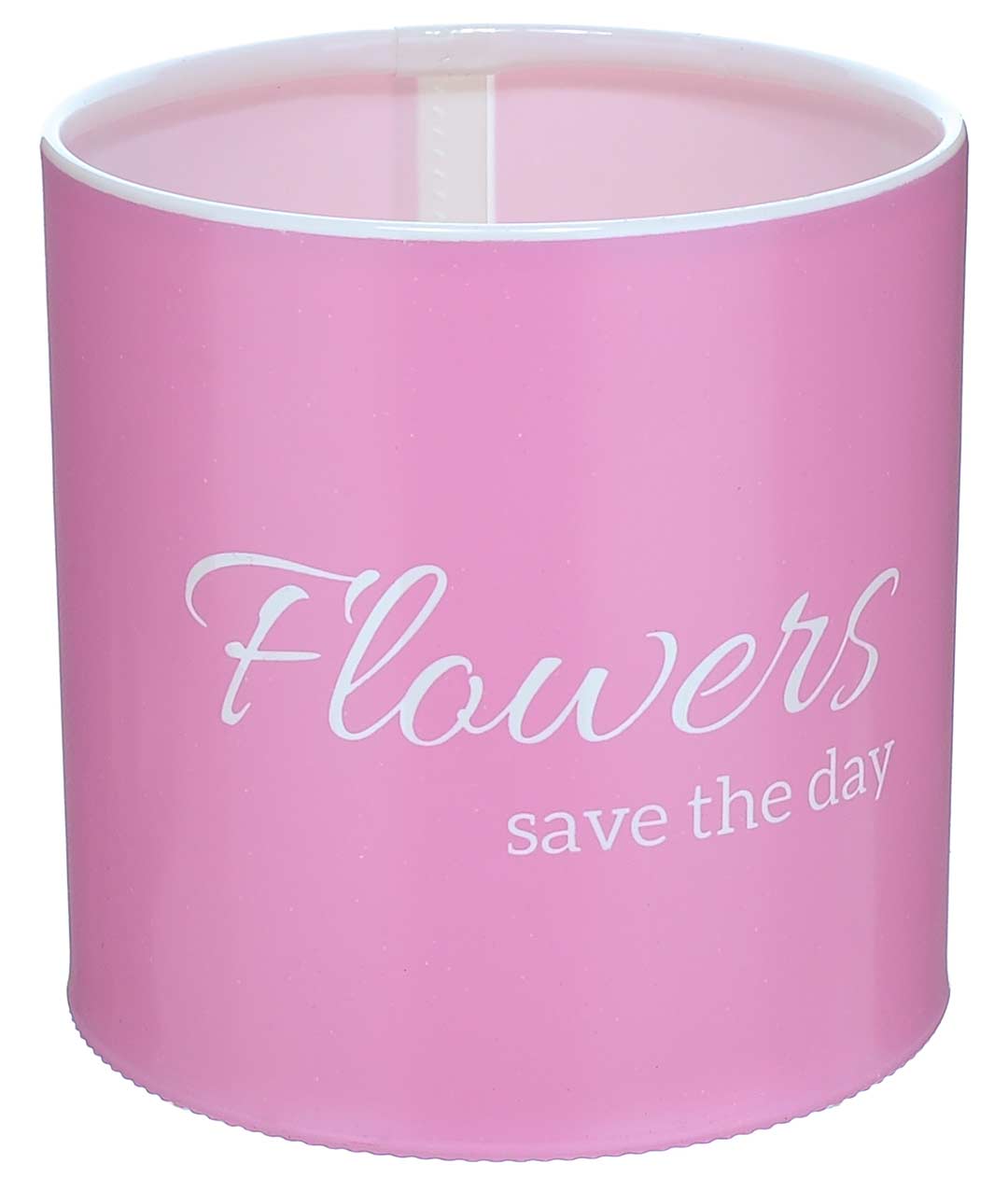 Изображение Коробка для квітів пластикова Save the day рожева 100/100
