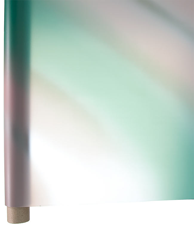 Изображение Пленка для цветов Переливы персиково-зеленая матовая 