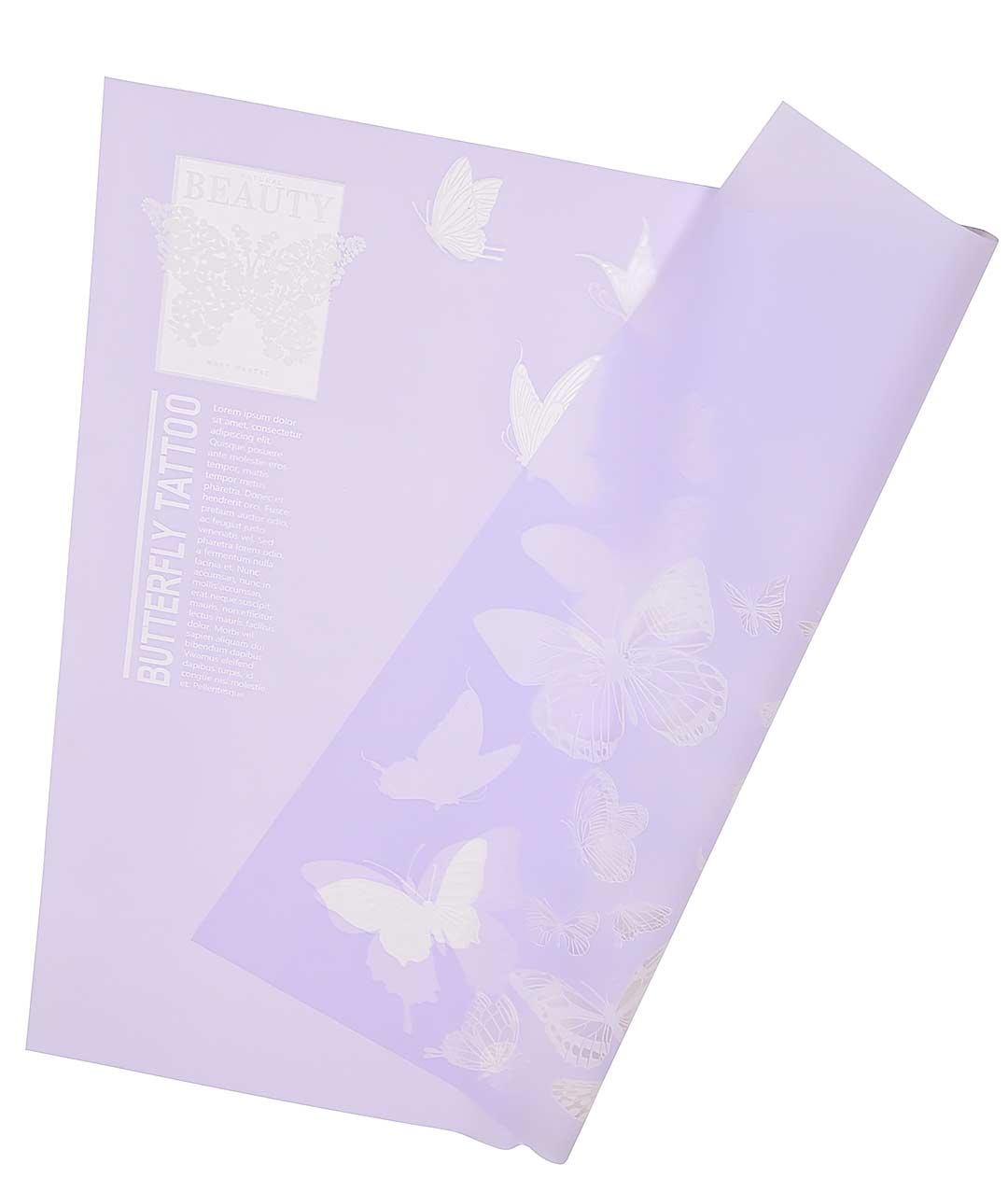 Изображение Плівка в листах для квітів бузкова 