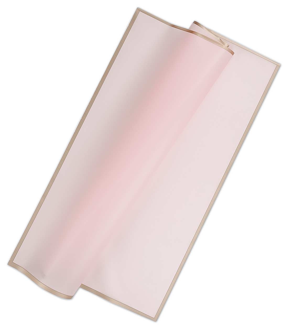 Изображение Пленка в листах для цветов светло-розовая «Кант Золото» 20 шт