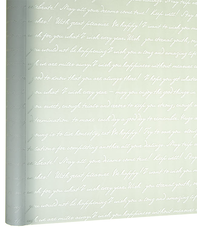 Изображение Калька для цветов матовая светло-серая французское письмо