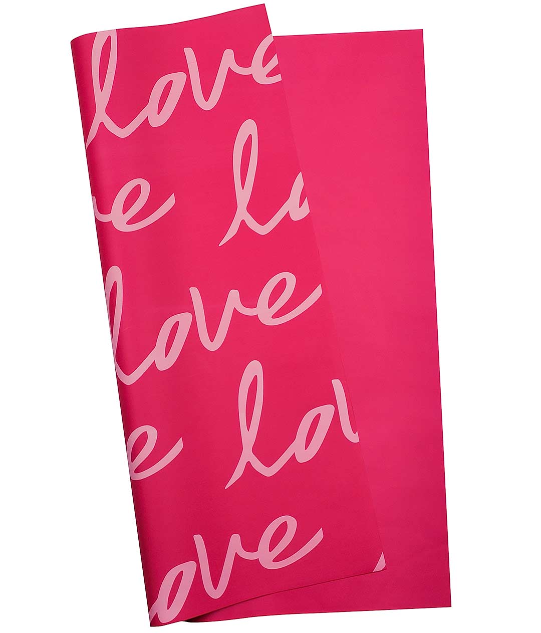 Изображение Плівка для квітів Big LOVE рожева Барбі у листах