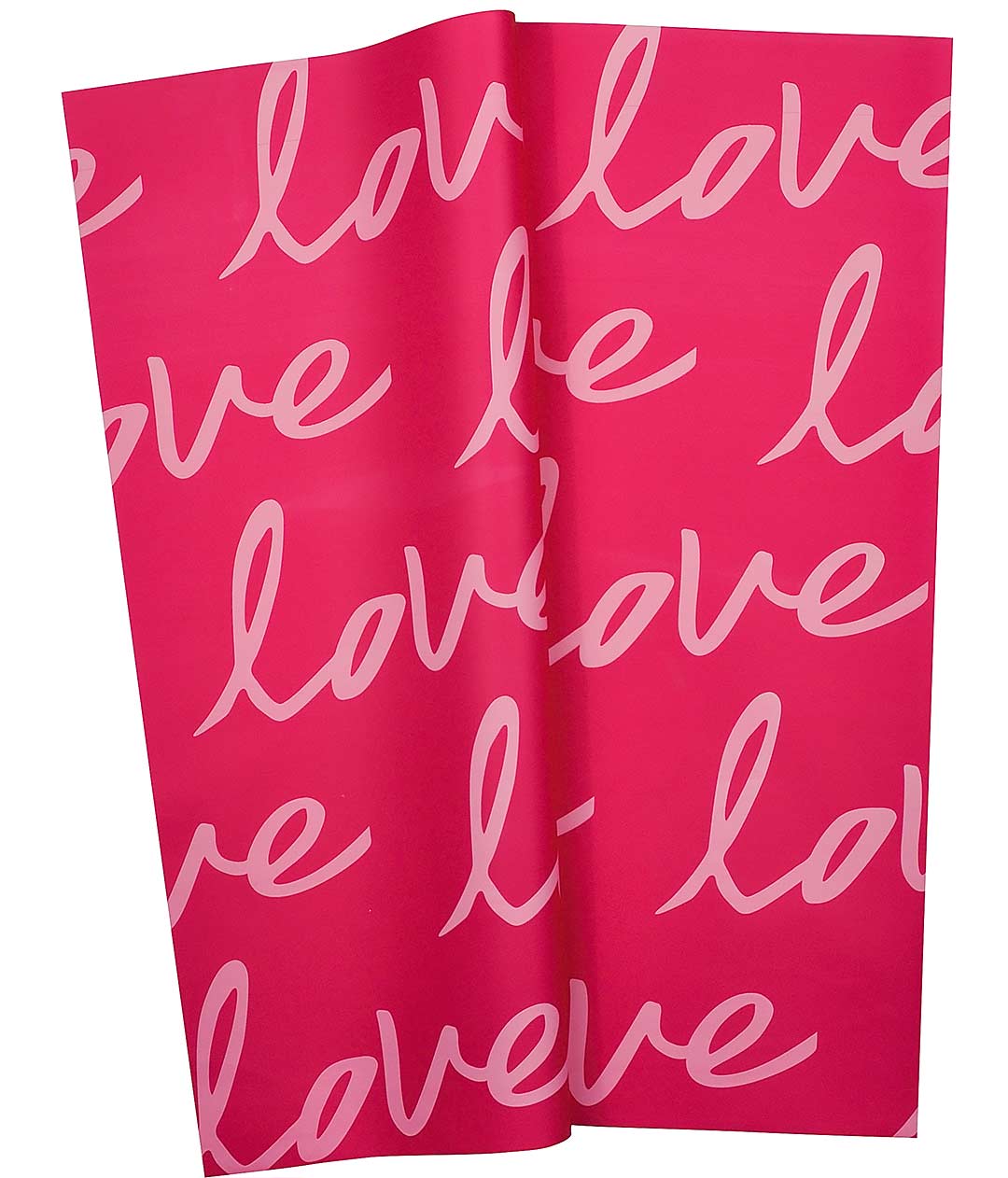 Изображение Пленка для цветов Big LOVE розовая Барби в листах
