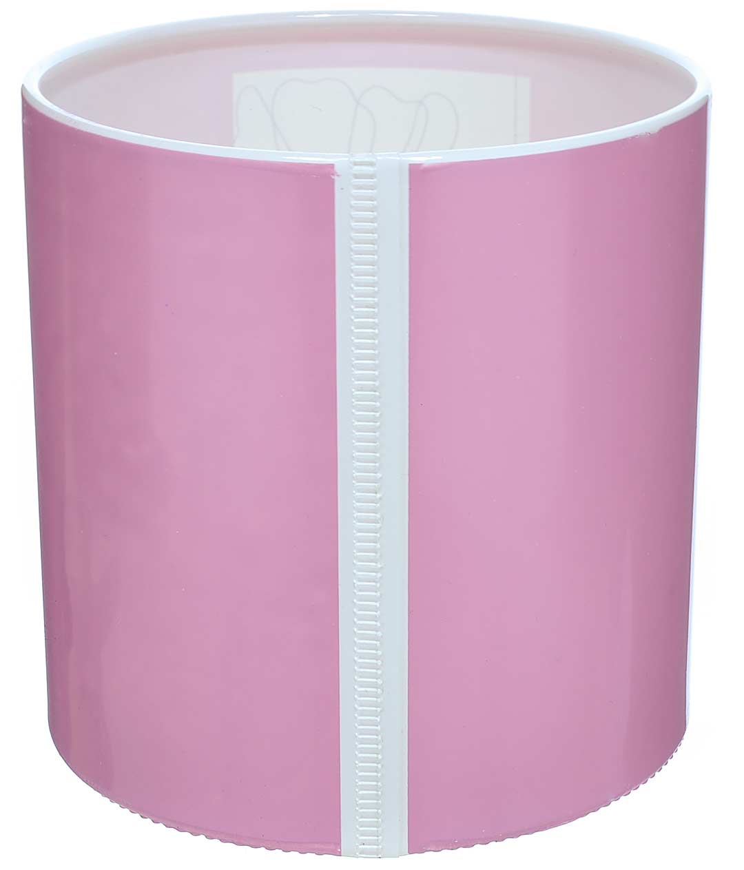 Изображение Коробка для цветов пластиковая Flowers розовая 100/100