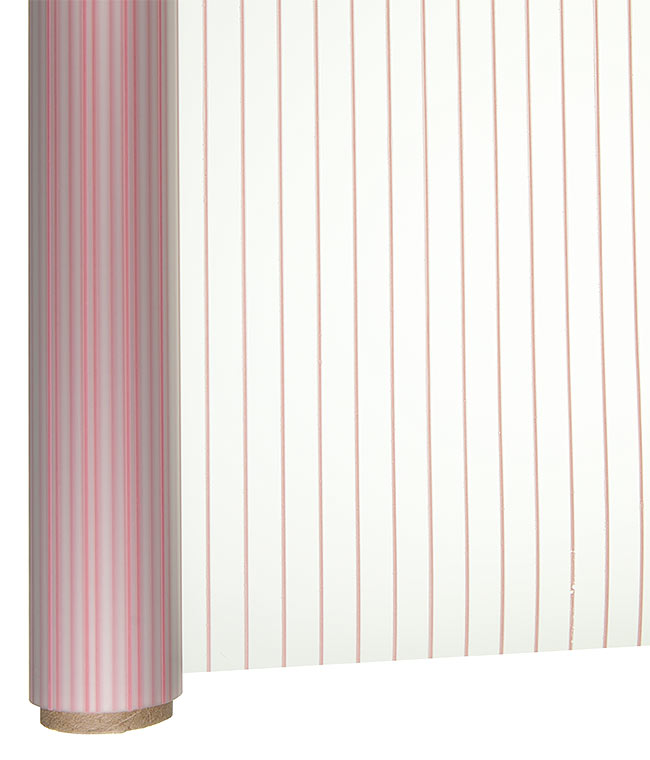Изображение Пленка для цветов матовая Полоса розовая