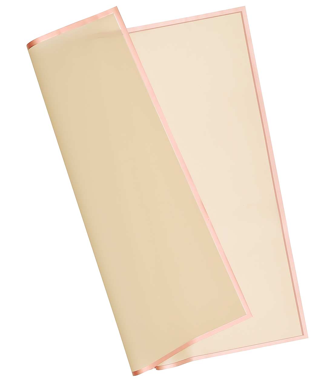 Изображение Пленка в листах для цветов бледно-розовая «Кант Золото» 20 шт