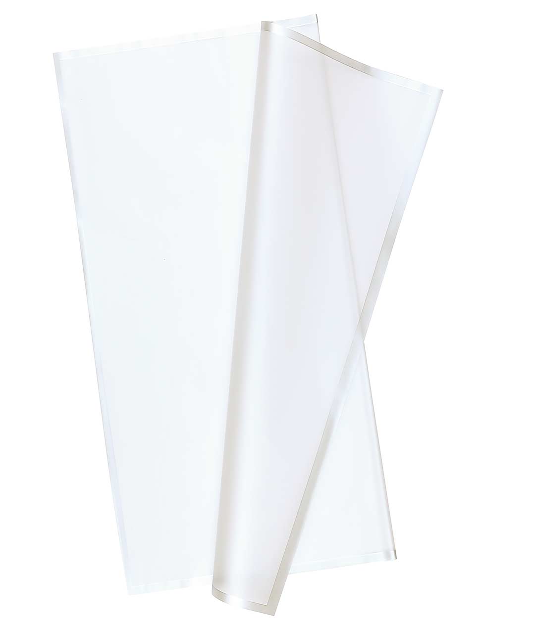 Изображение Плёнка в листах для цветов белая серый «Кант узкий» 20 шт. 
