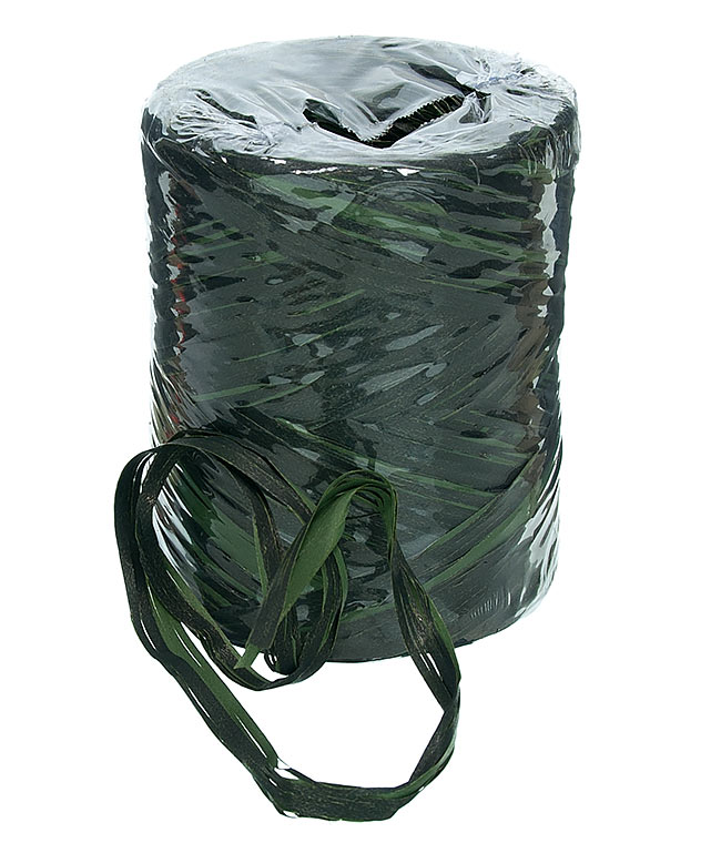 Изображение Рафия флористическая для упаковки подарков темно-зеленая