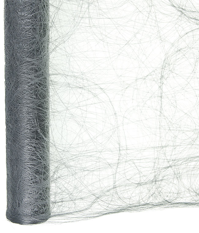Изображение Сетка для цветов Сезаль серебро в рулоне