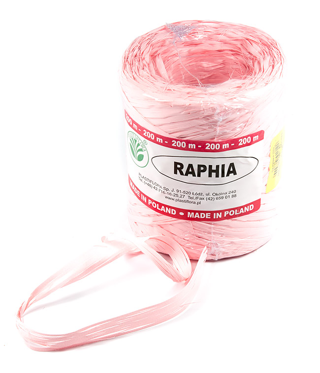 Изображение Рафія світло-рожева в мотку