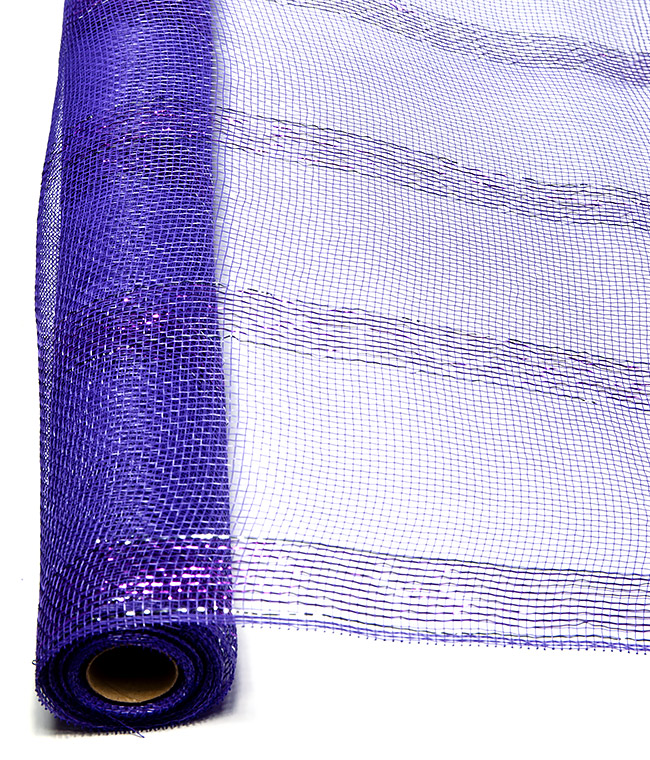 Изображение Сетка для цветов Stock of Mesh фиолетовая с серебристой ниткой
