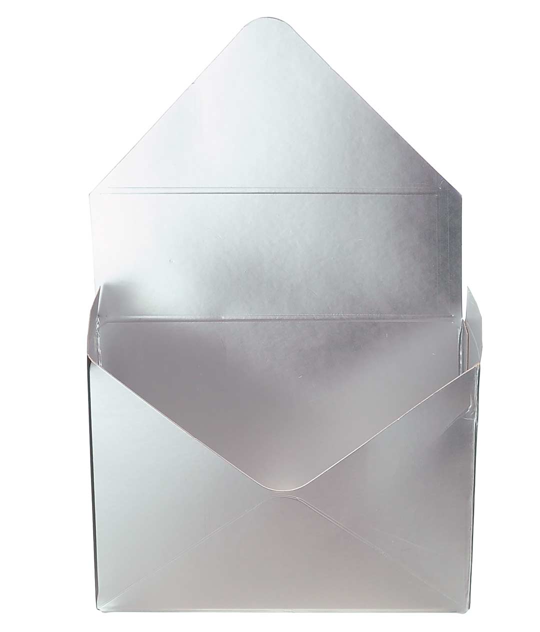 Изображение Коробка конверт метал срібло