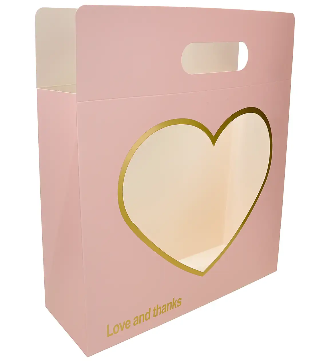 Изображение Сумка для цветов Love розовая