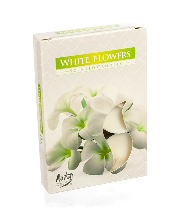Изображение Свеча-таблетка ароматизированная Белые Цветы