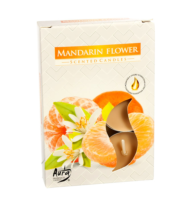 Изображение Свеча-таблетка ароматизированная Цветы Мандарина