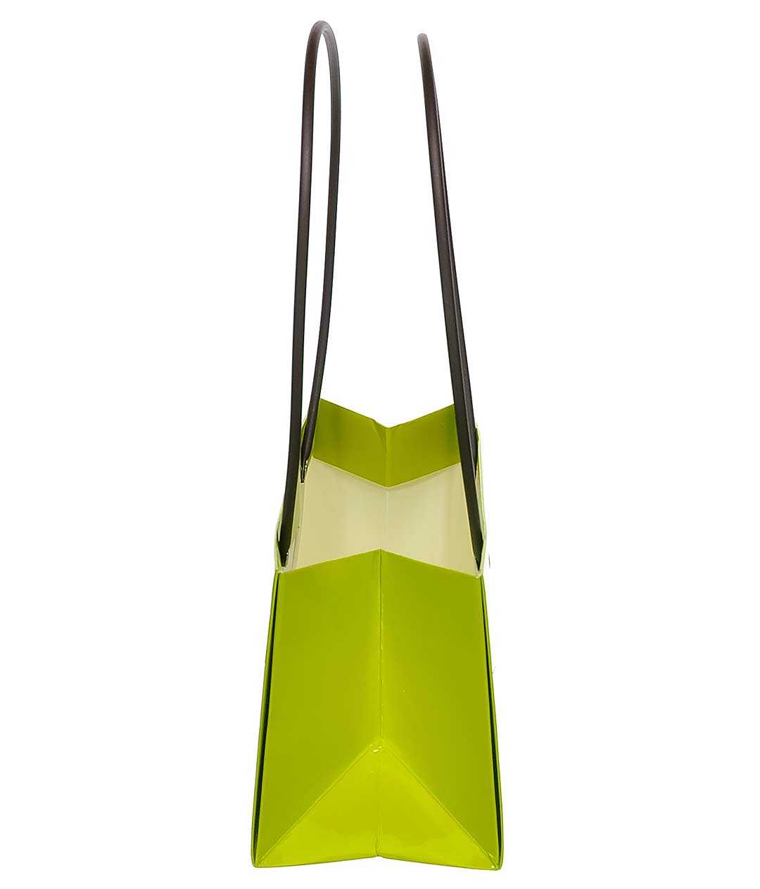 Изображение Сумка для цветов бумажная Прямоугольная ручки пластик оливка