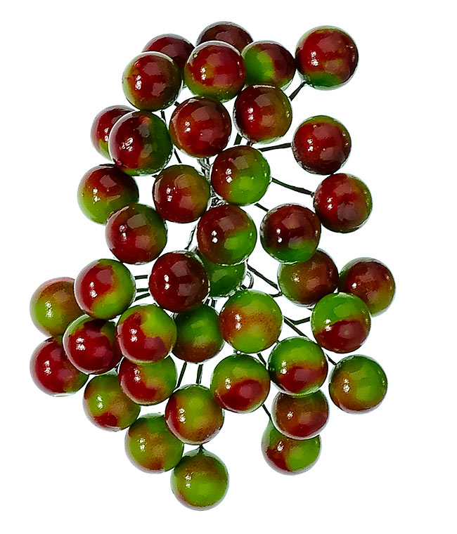 Изображение Калина міні зелено-червона 12мм 40шт