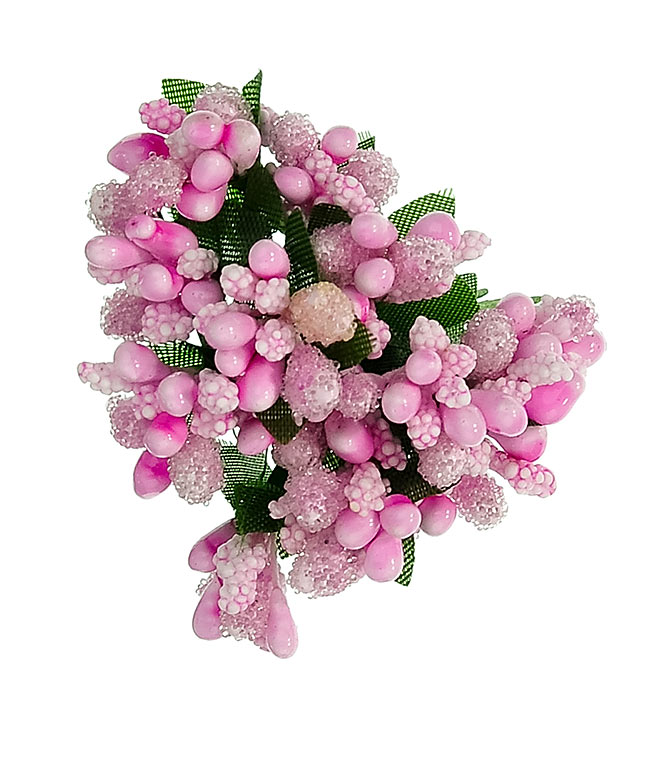 Изображение Тычинки мини светло-розовые в сахаре 12шт