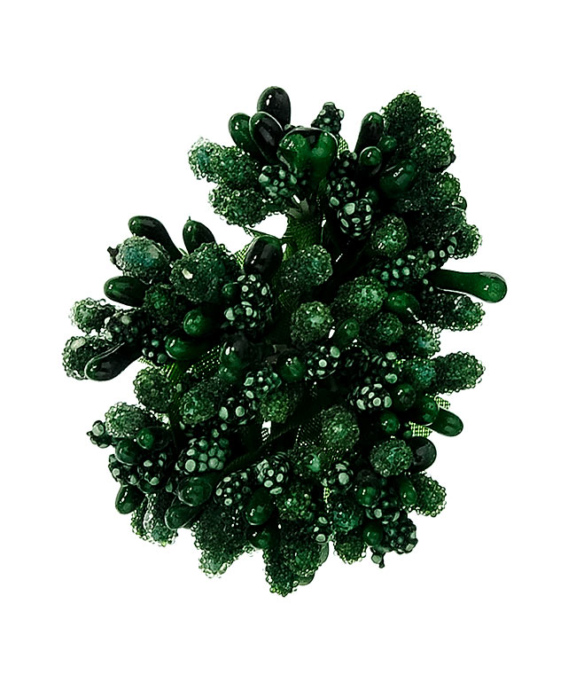 Изображение Тычинки мини темно-зеленые в сахаре 12шт