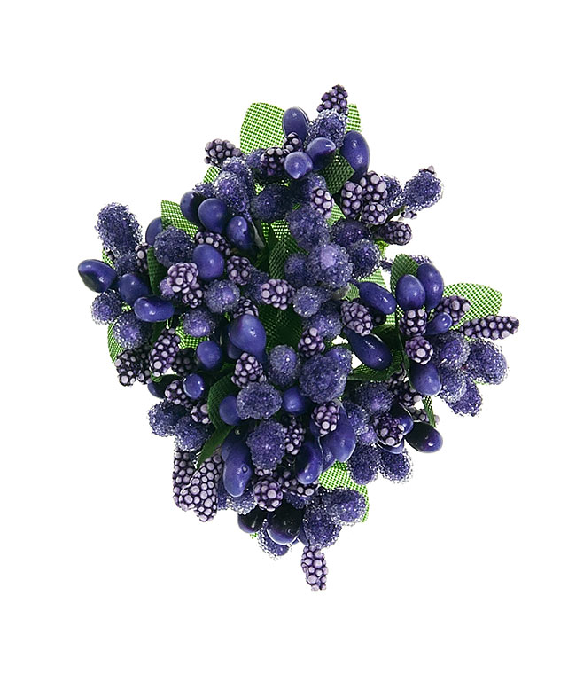 Изображение Тычинки мини фиолетевоы в сахаре 12шт