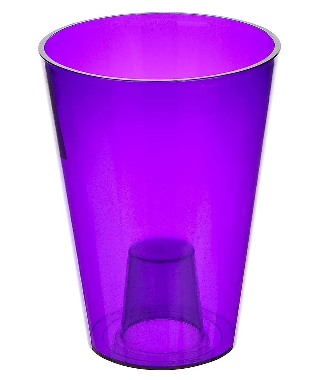 Изображение Вазон Лилия прозрачный фиолетовый