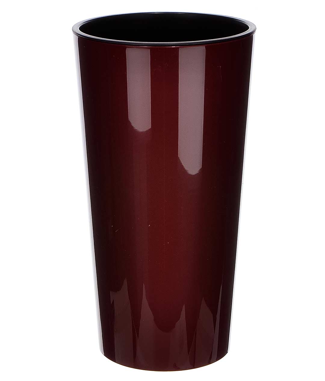 Изображение Вазон Лилия со вкладом бордовый 140 мм