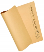 Изображение товара Пленка в листах для цветов коричневая крафт «Always have...» 20 шт.