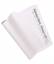 Изображение товара Пленка в листах для цветов белая «Always have...» черный шрифт 20 шт.