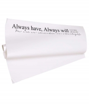 Пленка в листах для цветов белая «Always have...» черный шрифт 20 шт.