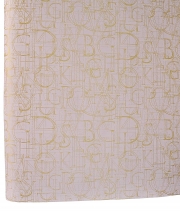 Изображение товара Бумага для цветов Multicolor Futura пудра с золотыми буквами