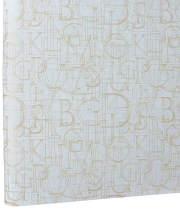 Изображение товара Бумага для цветов Multicolor Futura белая с золотистыми буквами