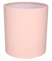 Изображение товара Коробка для цветов круглая персиковая из бумаги 180/200 без крышки