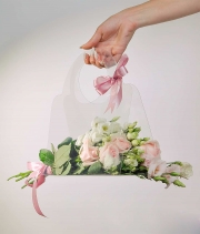 Изображение товара Прозрачная сумка для цветов без надписи