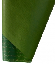 Бумага для цветов и подарков Multicolor Письмо зеленая светло-коричневые буквы