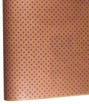 Изображение товара Бумага для цветов коричневая Горох малиновый