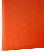 Изображение товара Бумага для упаковки цветов и подарков ярко-оранжевая Горох мелкий золотой Multic