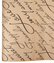 Изображение товара Бумага крафт коричневая с рисунком письмо №15
